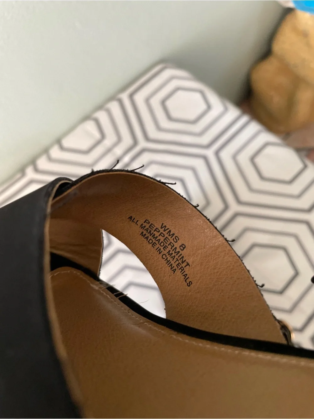 Report | Peppermint Crisscross Black Faux Suede Platform Wedge Sandal